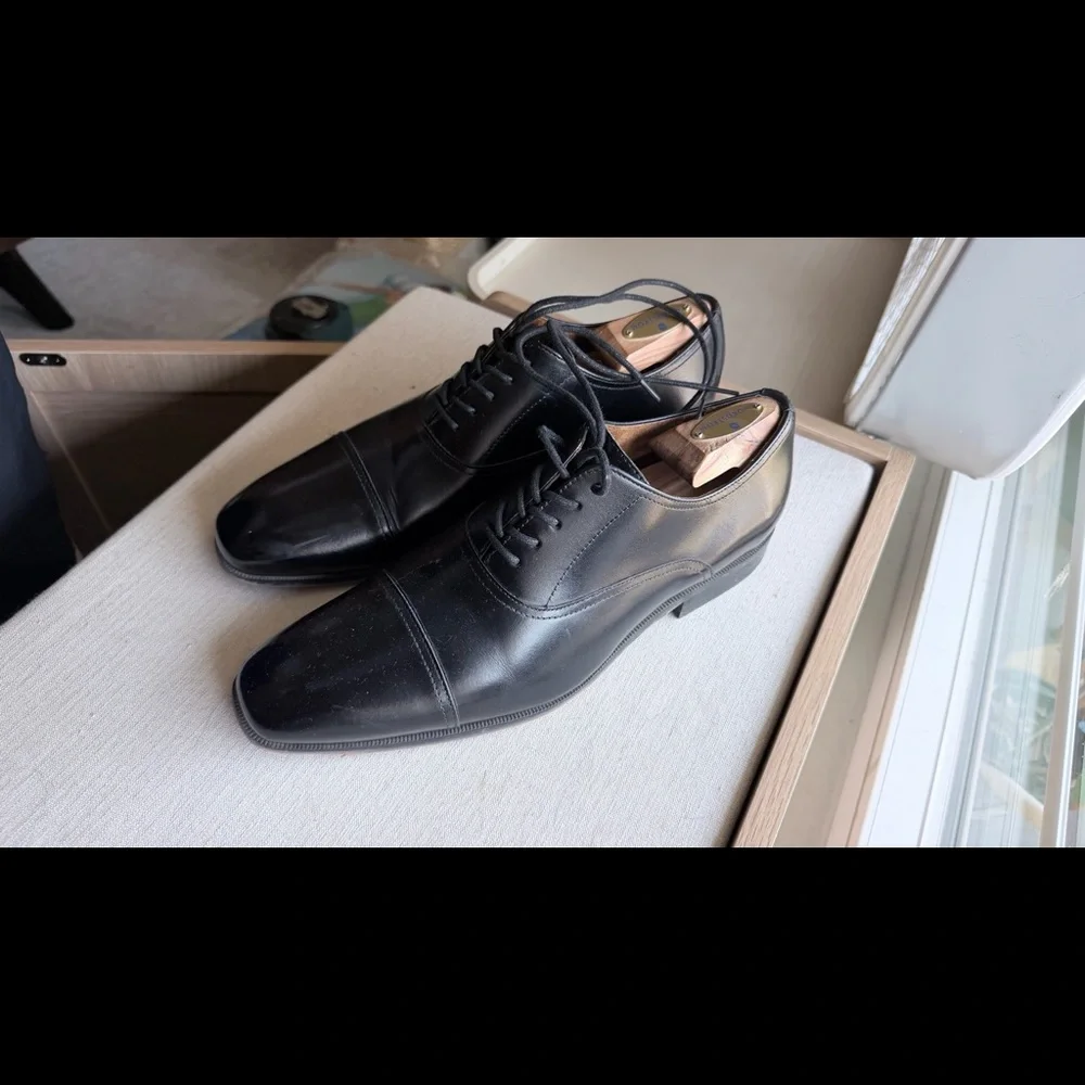 Florsheim Sorrento Black Leather Cap Toe Oxford Dress Shoes (US 9.5)